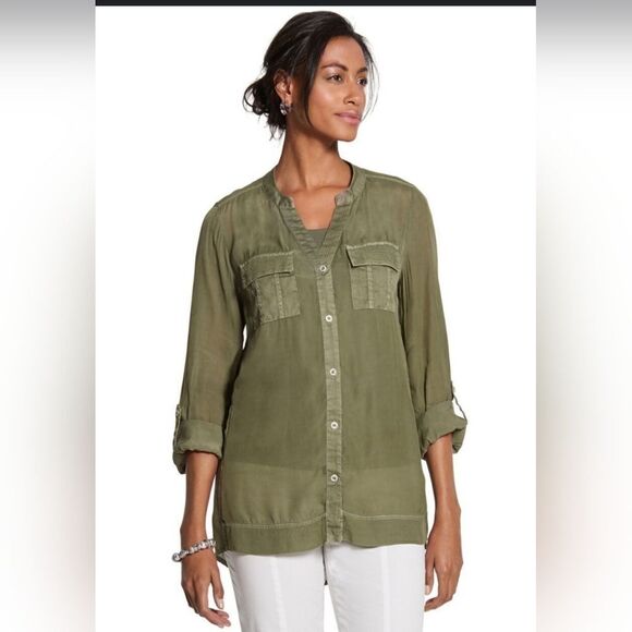 Chico's sequin utility tery top - Picture 2 of 10